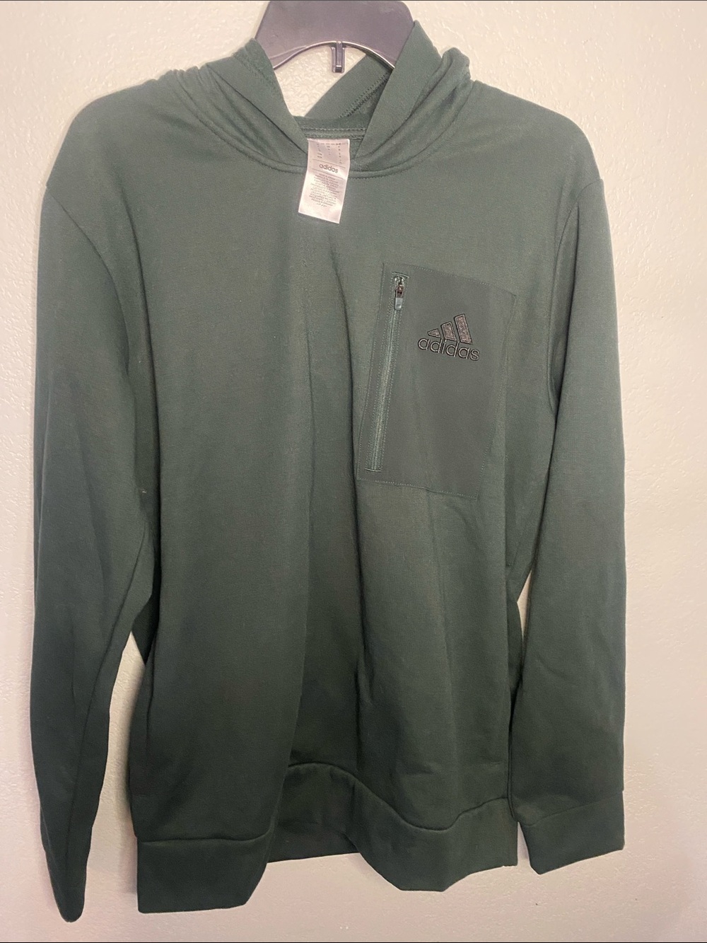 adidas Men’s Forest Green Hooded Sweater